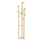 Artiss Clothes Rack Airer Coat Stand 9 Hooks Bamboo