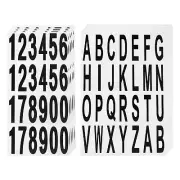 10 Sheets Mailbox Numbers and Letters for Indoor/Outdoor Decals, Black in White