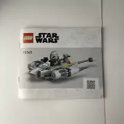 LEGO Star Wars Mandalorian N-1 Starfighter Instruction Manual ONLY Set 75363