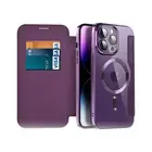For iPhone 14 Plus 13 12 11 Pro Max Clear Magsafe Case Leather Wallet Flip Cover