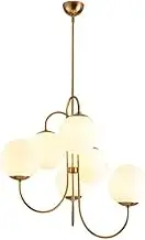 CJLWSLCO Simple Creative American Industrial Style Branch-shaped Ball Six Head Chandeliers Villa Bedroom Cafe Living Room Decoration Hanging Lamp LED E27 Light Source Pendant Lightled Modern Simple Ho