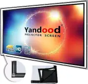 Foldable Projector Screen 100 inch with Combined Pole Frame 16:9 HD 4K Anti...