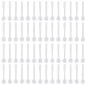 100Pcs Plastic Lab Spatula Laboratory Sampling Scoop Disposable Mixing Spatul...