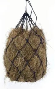 Bloomoak Knotless Slow Feed Hay Net with 2 Carabiner Clips for Horses/Open Top H