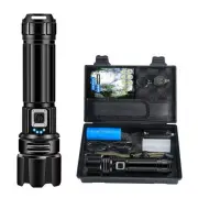 Rechargeable LED Flashlight Tactical Police Super Bright Torch Zoomable lights