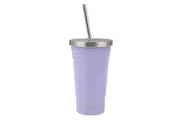 Oasis Double Wall Insulated Smoothie Tumbler w/ Straw 500ml - Lilac