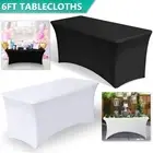 6FT Fitted Rectangle Table Cloths Trestle Tablecloth Wedding Table Cover Party