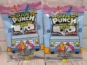 2 Bags, Sour Punch Ice Cream Truck Bites Cherry Sherbert, Orange Cream (3.7 oz.)