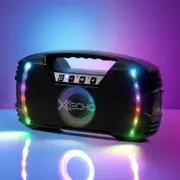 X Echo Waterproof Boombox Bluetooth Speaker 30W 21 Hour Battery Life Black