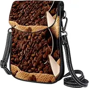 [FVQL] Crossbody Bag for Women, Purse, Messenger Bag, Shoulder Bag, coffee pattern