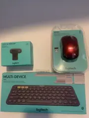 Logitech Keyboard K380 W/ C270 HD Webcam & M185 Wireless Mouse All New In Box