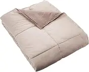 Modern Threads Down Alternative Microfiber Quilted Reversible Comforter & Duvet Insert - Soft, Comfortable Alternative to Goose Down - Bedding for All Seasons Stone/Champagne Twin