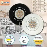 在飛比找ALOHA 阿囉哈LED總匯優惠-阿囉哈LED總匯_AN-390-06+07_7W-MR16_