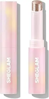 [SHEGLAM] Crystal Jelly Glaze Stick Eye Shadow Stick Eyeliner Brightener Pencil Crayon with Brush Easy to Blend Long Lasting Shimmer Eyeshadow Stick-Starlit Silver