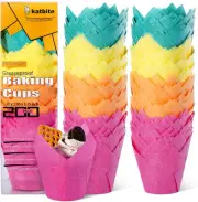 Katbite Tulip Cupcake Liners 200PCS, Muffin Liners Baking Cups, Cupcake Wrapper