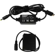 HQRP USB-C DC Converter for Fuji Digital Camera AC Adapter AC-9V CP-W126 NP-W126
