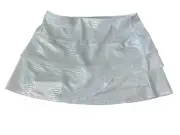 Lucky In Love Womens Tennis Skort Skirt Sz M 13” Iridescent Snake Skin Sporty