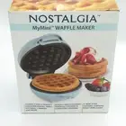 New Nostalgia My Mini Waffle Maker 5” Non-Stick Dorms Kitchens Campers Free S&H