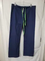 Melrose Style Island Green Draw String Waist Scrub Pants Navy Women's XSmall NWT