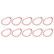 4.72" Ball Bead Chains with Connectors for Key Chains DIY Crafts, 24Pcs Red