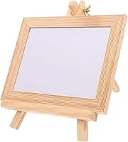 jojofuny 1 Set Multipurpose Small Chalkboard with Support Rack for Calligraphy and Painting Tabletop Writing Board for Home Decor and Cafe Use