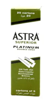 100 pcs Astra Superior Platinum Double Edge Shaving Razor Blades 100 Pack (2X50)