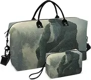[ZRYSMY] Monster City Sit Duffel Bag for Traveling, Travel Bag Gym Bag, with Multiple Interior Pockets Shoulder Weekender Bag for Women Men with Toiletry Bag 20.5L x 1.9W x 13.8H, Multi-Colored, one