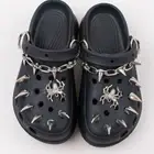 Punk Style Metal Chains Rivet Spike Jibbitz Shoe Charms for Croc shoes Decor DIY