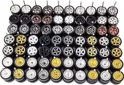 Real Riders 1:64 Mixed Wheels Pack – Set of 10 Random Tire & Axle Sets with FUSH, BBS, Star Rims for Hot Wheels Customization – Perfect for 1/64 Scale Model Cars