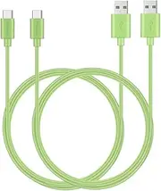 [MaGeek] (2-Pack)(1.8m) Extra Long USB Type C to USB 2.0 Cables for Samsung Galaxy S20, S10, S9, S8, S8+, Nexus 6P, LG G6, New MacBook, Google Pixel XL,OnePlus and More (Green)