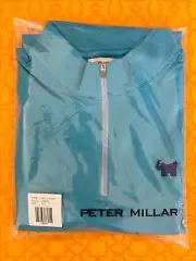 New Scotty Cameron Peter Millar Junkyard Dog 1/4 Qtr Zip Jacket Light Blue 2XL