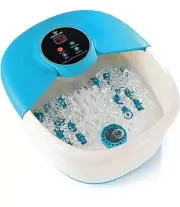 Foot Spa Massager with Heat, 14 Rollers, Vibrate, Bubbles, Pumice Stone RELIEF!!
