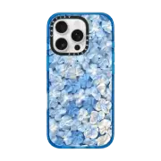 iPhone 16 Pro Impact Case MagSafe Compatible Blue Hydrangea Iphone Case By Ann Upton
