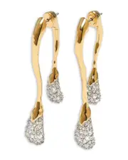 Alexis Bittar Solanales Crystal Front Back Link Earrings