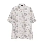 [Fendi] Fendi Postage Stamp-print Silk Shirt 40 CM GREY