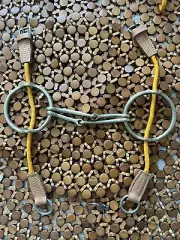 Barry Gag Medium Ring Horse Polo Bit Double Snaffle Steel Gag Rope