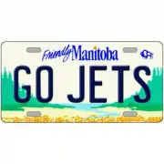 Go Jets Manitoba Canada Metal Sign