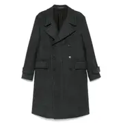 [Caruso] Caruso Wool Double-breasted Coat 46 IT GREY