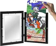 LKJYBG A4 Children Wooden Picture Frame Rectangle Art Frame Home Decor For Kids Drawing Art Projects (25 X 34cm) black 35 x 26.5 x 4