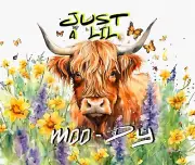 HIGHLAND COW JUST LIL MOODY COMPUTER MOUSE PAD 9 x 7