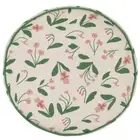 Linen cotton blend Target Summer Round Floral Pillow NEW Pink/Green 12"