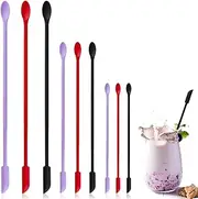 9 Pcs Mini Makeup Spatula Reusable Beauty Spatula Small Silicone Spatulas Cosmetic Beauty Tiny Spatulas for Skinny Opening Jars Thin Lotion Bottles Kitchen