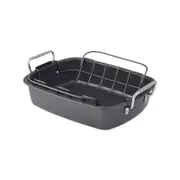 MasterPro Ultimate Carbon Steel 50L/34cm Roaster w/ Rack - Black