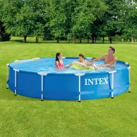 在飛比找Yahoo!奇摩拍賣優惠-intex28205 8尺圓形管架水池 家庭游泳池戶外泳池