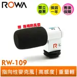 【ROWA 樂華】高感度 指向性麥克風 RW-109 輕巧 立體聲效果 收音方便 靈敏度高 贈 專用防風罩 現貨 優惠