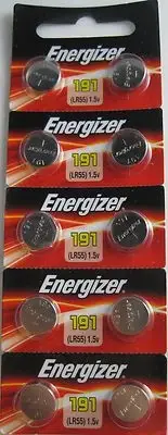 10 Energizer LR1120 191 LR55 Watch Button Cell Batteries