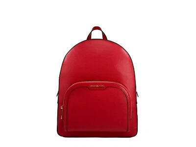 Michael Kors Jaycee Large Red Leather Backpack Bookbag