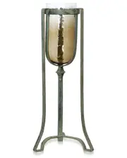 Stylecraft Asha Iron Metal And Colored Glass One Light Candle