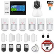 Pet immune Wifi Touch Screen Wireless Home security DIY Alarm System+Wifi Camera