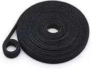 5 Meters Self Adhesive Fastener Tape Polyester PP Straps Hooks Loops Reusable Cable Wire Tie Magic Tape DIY Accessories (Color : Black 10mm)